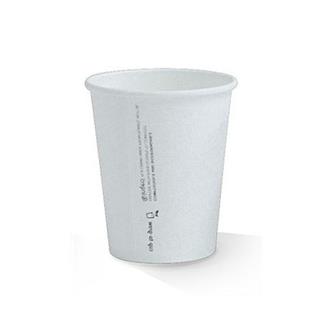8oz PLA Coated Single Wall Cup - Plain Standard