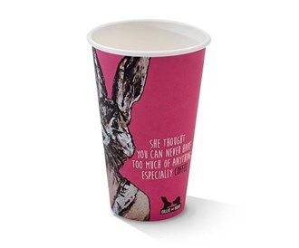 16oz PLA Coated Single Wall Cup/Art Print 90mm