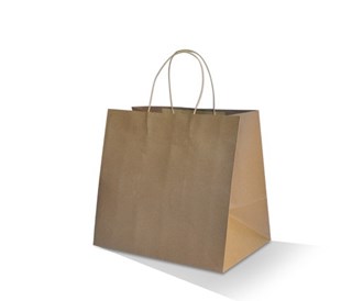 Brown Kraft Take Away Bag /Twisted paper handle