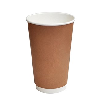 16oz PLA Coated Double Wall Cup - Kraft