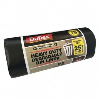 Bin Liner 75L Degradable HD Black Ctn