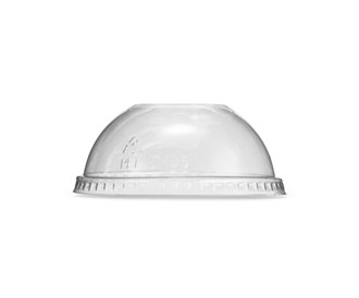 PET Dome Lid / WITH Hole (Fits U Cups)