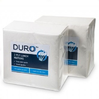 Napkin Luncheon 2 Ply White 1/4 Fold Economy