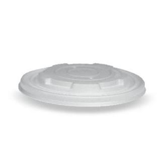 CPLA Flat Lid for Bowl 12/16/24oz No Hole White