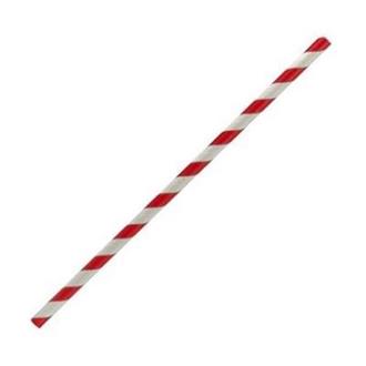 Paper Straws Regular - Red Stripe