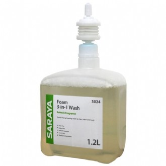 Saraya Foam Clear Hand Soap Refresh Frangrance 1.2L