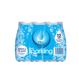Nu Pure 500ml Round 12pk Lightly Sparkling Water
