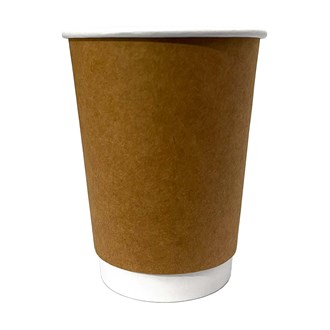 Cup Double Wall 12oz Tall - Kraft