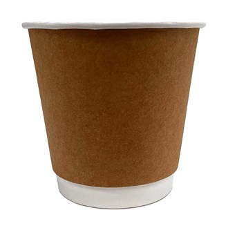 Cup Double Wall 8oz (1LFA) Kraft Squat
