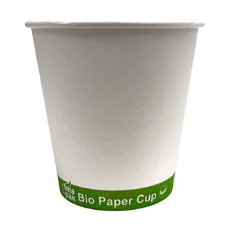 Cup Single Wall 8oz (1LFA) Squat Bio - White - Greenband