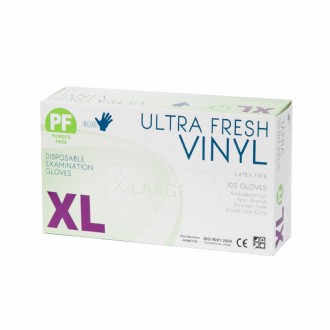 Vinyl Glove PF Large Blue Ctn 10
