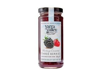 Yarra Valley Hilltop Jam Three Berries 300g