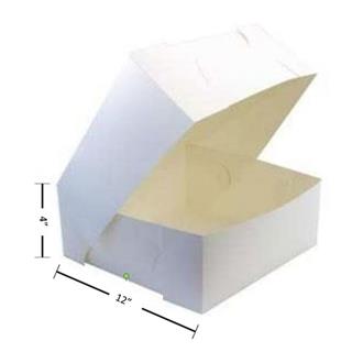 Cake Box 12x12x4 Milkboard