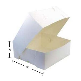 Cake Box 13x13x4 Milkboard