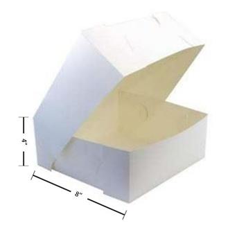 Cake Box 8x8x4 Milkboard