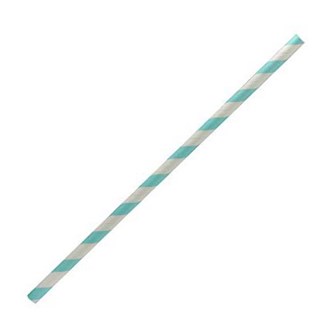 Paper Straw Regular Blue Stripe
